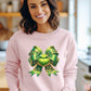 Festive Green Bow Design Holiday Sweater product type