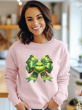 Festive Green Bow Design Holiday Sweater product type