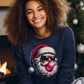 Festive Santa with Bubblegum Graphic Sweatshirt product