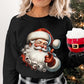 Festive Santa Graphic Long Sleeve Holiday Sweatshirt product